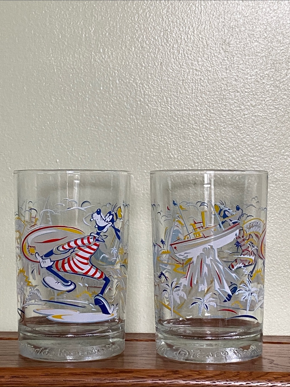 Vintage  25th Anniversary Disney Goofy Glasses Blizzard Beach Set of Two
